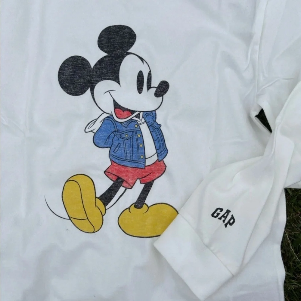 GAP Kids Long Sleeve Tee with Mickey Mouse Design